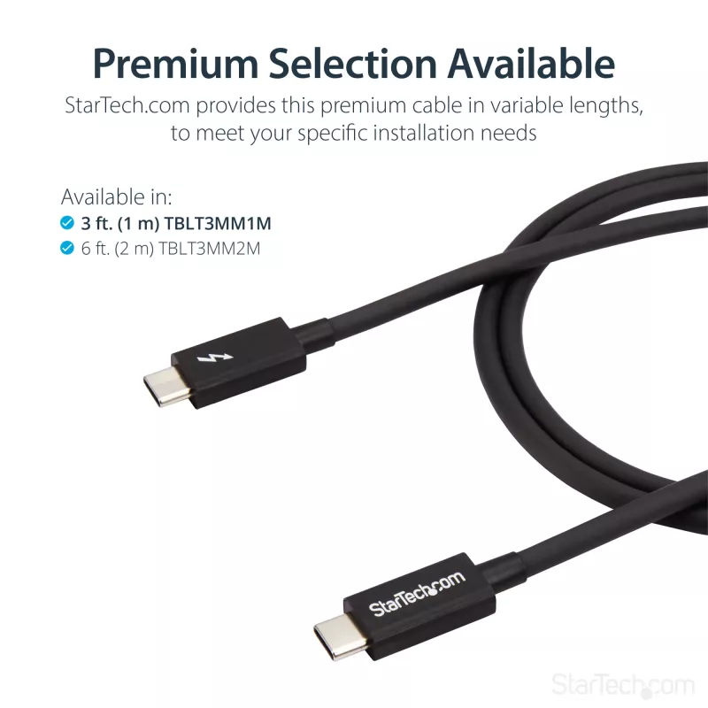 StarTech.com 1m Thunderbolt 3 (20Gbps) USB-C-Kabel – Thunderbolt, USB und DisplayPort kompatibel
