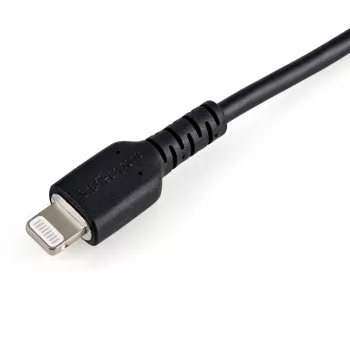 StarTech.com 15 cm langlebiges schwarzes USB-A-auf-Lightning-Kabel – robustes Aramidfaser-USB-Typ-A-auf-Lightning-Lade-/Sync-Netzkabel – Apple MFi-zertifiziert für iPad/iPhone 12
