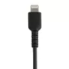 StarTech.com 15 cm langlebiges schwarzes USB-A-auf-Lightning-Kabel – robustes Aramidfaser-USB-Typ-A-auf-Lightning-Lade-/Sync-Netzkabel – Apple MFi-zertifiziert für iPad/iPhone 12