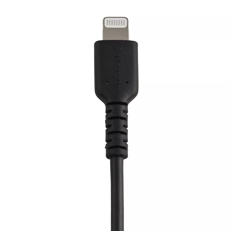 StarTech.com 15 cm langlebiges schwarzes USB-A-auf-Lightning-Kabel – robustes Aramidfaser-USB-Typ-A-auf-Lightning-Lade-/Sync-Netzkabel – Apple MFi-zertifiziert für iPad/iPhone 12