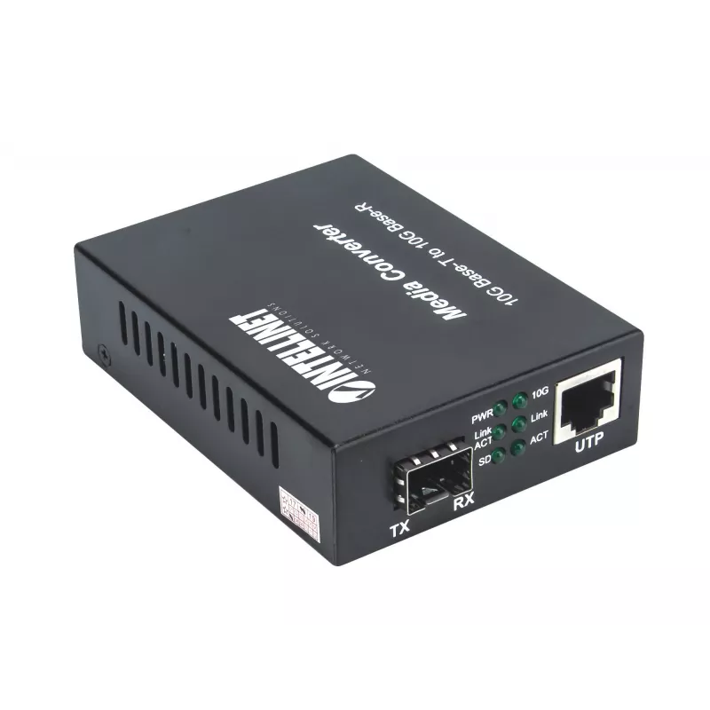 Intellinet 10GBase-T zu 10GBase-R Medienkonverter, 1 x 10 GB SFP+ Slot, 1 x 10GB RJ45 Port