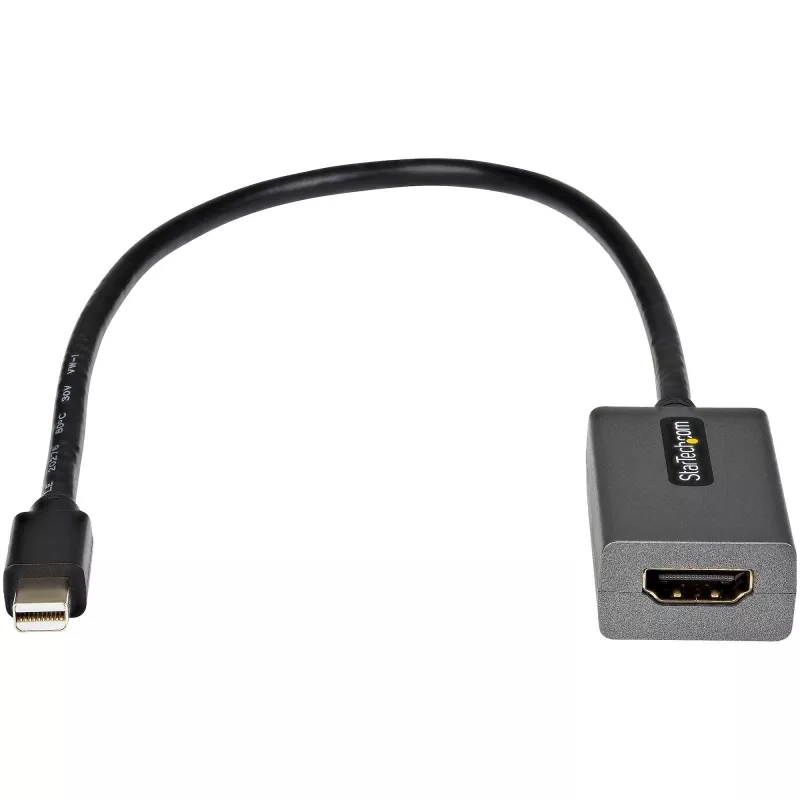 StarTech.com Mini DisplayPort auf HDMI Adapter - mDP auf HDMI Adapter Dongle - 1080p - Mini DisplayPort 1.2 auf HDMI Monitor/Display - Mini DP auf HDMI Video Konverter - 30 cm langes angeschlossenes Kabel - Aktualisierte Version von MDP2HDMI