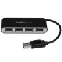 StarTech.com Tragbarer 4-Port USB 2.0 Hub mit integriertem Kabel