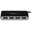 StarTech.com Tragbarer 4-Port USB 2.0 Hub mit integriertem Kabel