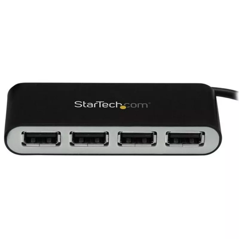 StarTech.com Tragbarer 4-Port USB 2.0 Hub mit integriertem Kabel