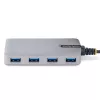 StarTech.com 4-Port USB-Hub – USB 3.0 5 Gbit/s, busbetrieben, USB-A auf 4x USB-A-Hub mit optionalem Hilfsstromeingang – tragbarer Desktop-/Laptop-USB-Hub, 30-cm-Kabel, USB-Erweiterungshub