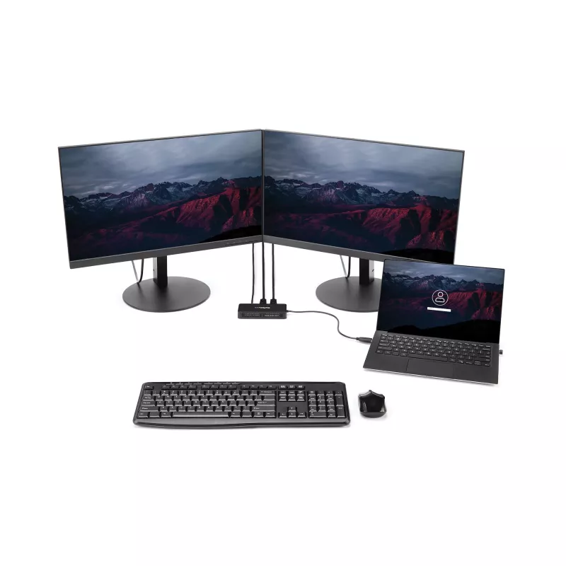 StarTech.com USB 3.0 Mini-Dock – Dual-Monitor-USB-A-Dockingstation mit DisplayPort 4K 60Hz Video & Gigabit Ethernet – 30 cm Kabel – Portabler USB-3.1-Gen-1-Typ-A-Laptop-Adapter
