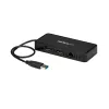 StarTech.com USB 3.0 Mini-Dock – Dual-Monitor-USB-A-Dockingstation mit DisplayPort 4K 60Hz Video & Gigabit Ethernet – 30 cm Kabel – Portabler USB-3.1-Gen-1-Typ-A-Laptop-Adapter