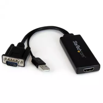 StarTech.com VGA-auf-HDMI-Adapter mit USB-Audio & Stromversorgung – tragbarer VGA-auf-HDMI-Konverter – 1080p