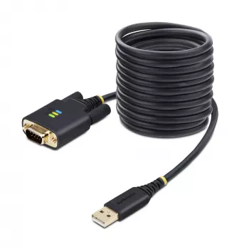 StarTech.com 3 m USB-auf-Seriell-Adapterkabel, COM-Erhalt, austauschbare Schrauben/Muttern, USB-A auf DB9 RS232, FTDI IC, ESD-Schutz, Windows/macOS/Linux