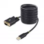 StarTech.com 3 m USB-auf-Seriell-Adapterkabel, COM-Erhalt, austauschbare Schrauben/Muttern, USB-A auf DB9 RS232, FTDI IC, ESD-Schutz, Windows/macOS/Linux