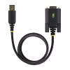 StarTech.com 3 m USB-auf-Seriell-Adapterkabel, COM-Erhalt, austauschbare Schrauben/Muttern, USB-A auf DB9 RS232, FTDI IC, ESD-Schutz, Windows/macOS/Linux