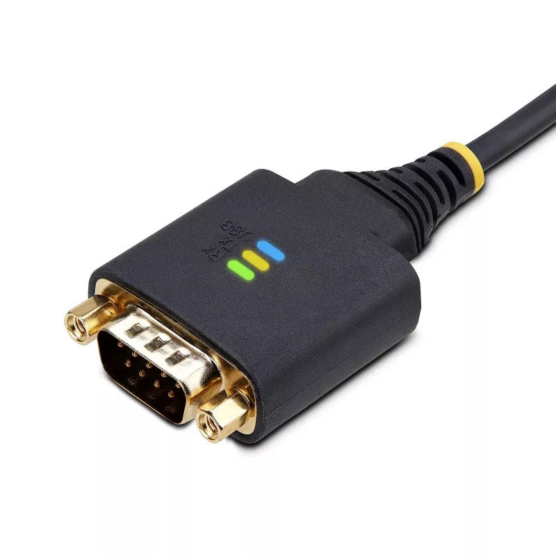 StarTech.com 3 m USB-auf-Seriell-Adapterkabel, COM-Erhalt, austauschbare Schrauben/Muttern, USB-A auf DB9 RS232, FTDI IC, ESD-Schutz, Windows/macOS/Linux