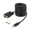 StarTech.com 3 m USB-auf-Seriell-Adapterkabel, COM-Erhalt, austauschbare Schrauben/Muttern, USB-A auf DB9 RS232, FTDI IC, ESD-Schutz, Windows/macOS/Linux