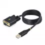 StarTech.com 1m USB zu Nullmodem Serielladapterkabel, austauschbare DB9-Schrauben/Muttern, COM Retention, USB-A zu RS232, FTDI, Level-4 ESD-Schutz, Windows/macOS/ChromeOS/Linux – robuste TPE-Konstruktion