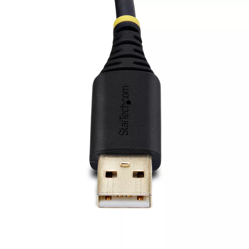 StarTech.com 1m USB zu Nullmodem Serielladapterkabel, austauschbare DB9-Schrauben/Muttern, COM Retention, USB-A zu RS232, FTDI, Level-4 ESD-Schutz, Windows/macOS/ChromeOS/Linux – robuste TPE-Konstruktion