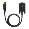 StarTech.com 1m USB zu Nullmodem Serielladapterkabel, austauschbare DB9-Schrauben/Muttern, COM Retention, USB-A zu RS232, FTDI, Level-4 ESD-Schutz, Windows/macOS/ChromeOS/Linux – robuste TPE-Konstruktion