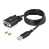 StarTech.com 1m USB zu Nullmodem Serielladapterkabel, austauschbare DB9-Schrauben/Muttern, COM Retention, USB-A zu RS232, FTDI, Level-4 ESD-Schutz, Windows/macOS/ChromeOS/Linux – robuste TPE-Konstruktion