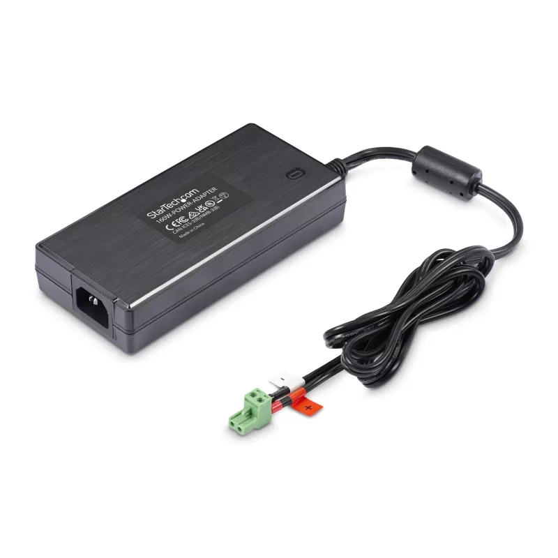 StarTech.com 160W Universal DC-Netzteil (24V/6,6A), 1,2m 2-Draht-Kabel, 2/3-Pin Klemmleisten, 100-240V AC/DC externes Netzteil für industrielle USB-Hubs, NA/UK/EU/ANZ