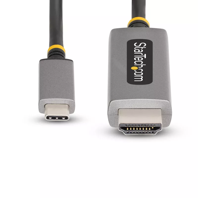 StarTech.com 10ft (3m) USB-C auf HDMI Adapterkabel, 8K 60Hz, 4K 144Hz, HDR10, USB Type-C auf HDMI 2.1 Videokonverterkabel, USB-C DP Alt Mode/USB4/Thunderbolt 3/4 kompatibel – USB-C Laptop auf HDMI Monitor