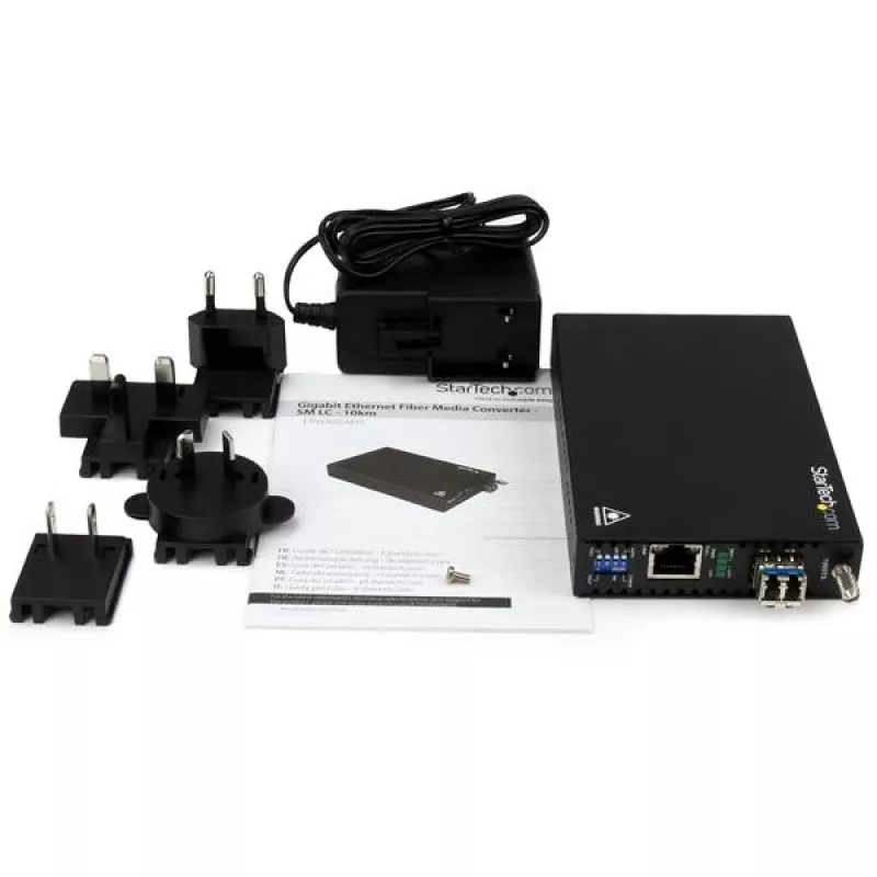 StarTech.com Gigabit Ethernet Kupfer-zu-Glasfaser-Medienkonverter - SM LC - 10 km