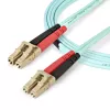 StarTech.com 1m LC/UPC auf LC/UPC OM4 Multimode Glasfaserkabel, 50/125µm LOMMF/VCSEL Zipcord-Faser, 100G, geringe Einfügedämpfung – LSZH Glasfaser-Patchkabel