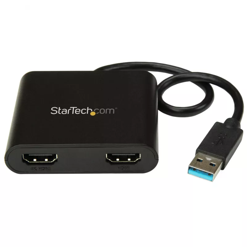 StarTech.com USB 3.0 auf Dual HDMI Adapter, USB auf 2x HDMI Monitor Konverter für Windows (keine Unterstützung für macOS/ChromeOS/Linux) - TAA