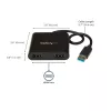 StarTech.com USB 3.0 auf Dual HDMI Adapter, USB auf 2x HDMI Monitor Konverter für Windows (keine Unterstützung für macOS/ChromeOS/Linux) - TAA