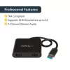 StarTech.com USB 3.0 auf Dual HDMI Adapter, USB auf 2x HDMI Monitor Konverter für Windows (keine Unterstützung für macOS/ChromeOS/Linux) - TAA