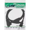 InLine Power-Y-Kabel deutscher Typ F 1x IEC-C14 auf 2x IEC-C13 1m