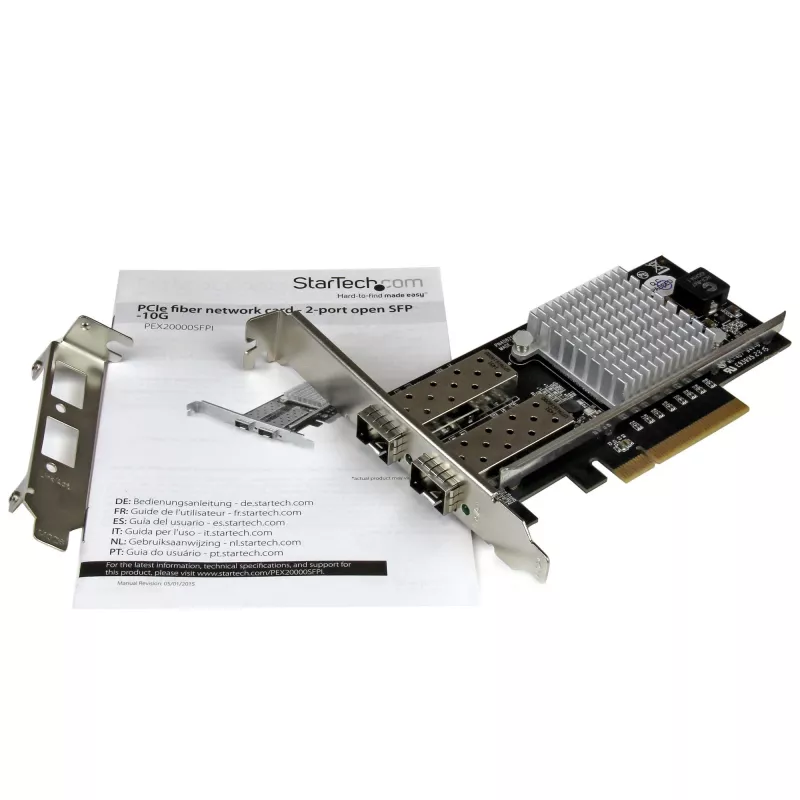 StarTech.com 2-Port 10G Fiber-Netzwerkkarte mit offenem SFP+ - PCIe, Intel-Chipsatz