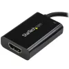 StarTech.com USB C zu HDMI 2.0 Adapter mit Power Delivery - 4K 60Hz USB Typ-C auf HDMI Display Video Konverter - 60W PD Durchgangsladeanschluss - Thunderbolt 3 kompatibel - Schwarz
