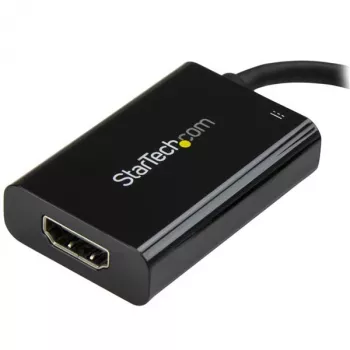 StarTech.com USB C zu HDMI 2.0 Adapter mit Power Delivery - 4K 60Hz USB Typ-C auf HDMI Display Video Konverter - 60W PD Durchgangsladeanschluss - Thunderbolt 3 kompatibel - Schwarz