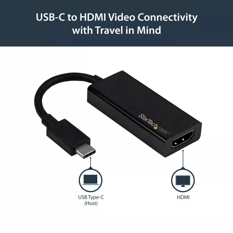 StarTech.com USB-C-auf-HDMI-Adapter – 4K 60 Hz, USB Type-C, HDMI-Ausgang, 3840 x 2160 Pixel