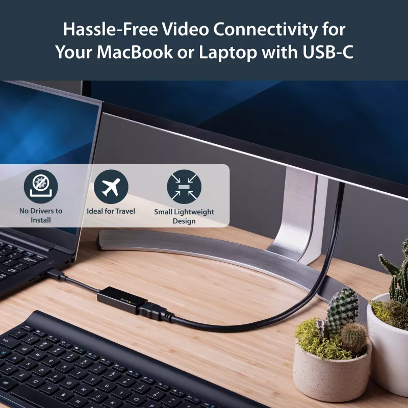 StarTech.com USB-C-auf-HDMI-Adapter – 4K 60 Hz, USB Type-C, HDMI-Ausgang, 3840 x 2160 Pixel