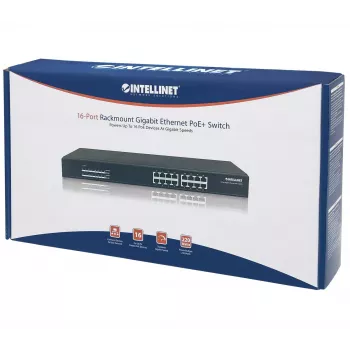 Unmanaged Switch Intellinet 16-Port Gigabit Ethernet PoE+