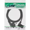 InLine Netzkabel, CEE 7/7 gewinkelt / 3-polig IEC C13 Stecker gewinkelt, 3 m
