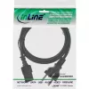 InLine Netzkabel, CEE 7/7 gerade / 3-polig IEC C13 Stecker, schwarz, 1,5 m