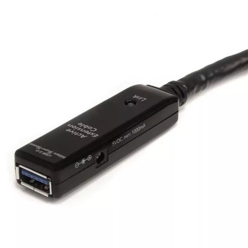 StarTech.com 5m USB 3.0 Aktives Verlängerungskabel – M/F, 5 m, USB A, USB A, USB 3.2 Gen 1 (3.1 Gen 1), Schwarz