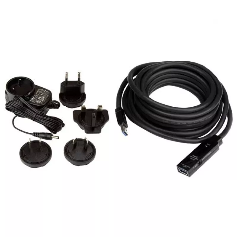 StarTech.com 5m USB 3.0 Aktives Verlängerungskabel – M/F, 5 m, USB A, USB A, USB 3.2 Gen 1 (3.1 Gen 1), Schwarz
