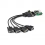 StarTech.com 4-Port PCI Express RS232 Serial-Adapterkarte – PCIe RS232 Serial Host Controller Card – PCIe auf Seriell DB9 – 16950 UART – Low-Profile-Erweiterungskarte – Windows/Linux – TAA