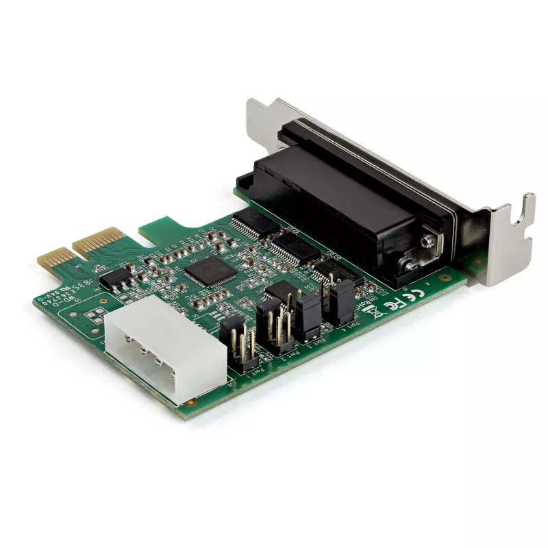 StarTech.com 4-Port PCI Express RS232 Serial-Adapterkarte – PCIe RS232 Serial Host Controller Card – PCIe auf Seriell DB9 – 16950 UART – Low-Profile-Erweiterungskarte – Windows/Linux – TAA