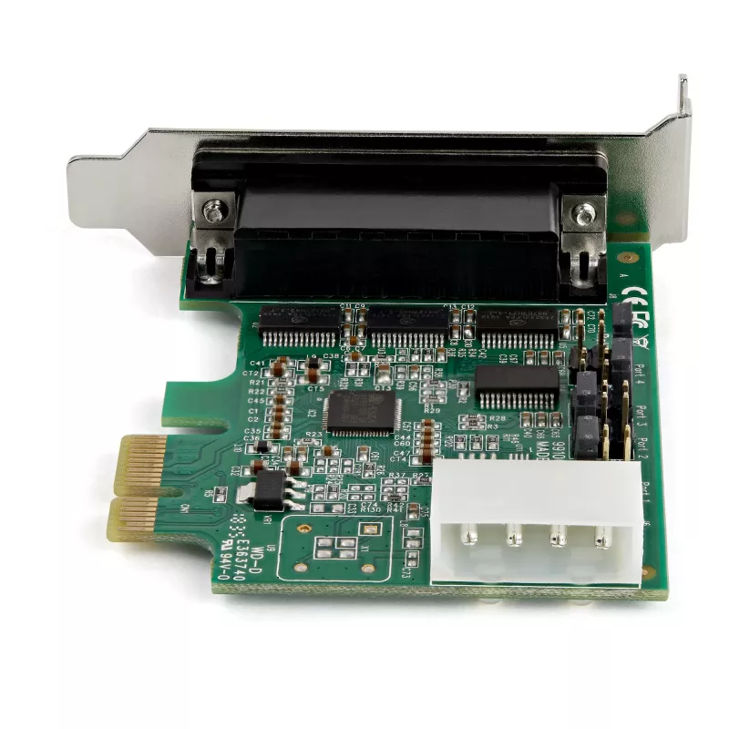 StarTech.com 4-Port PCI Express RS232 Serial-Adapterkarte – PCIe RS232 Serial Host Controller Card – PCIe auf Seriell DB9 – 16950 UART – Low-Profile-Erweiterungskarte – Windows/Linux – TAA