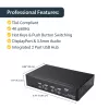 StarTech.com 4-Port DisplayPort-KVM-Switch – 4K 60 Hz – Einzelbildschirm – Dual-Port UHD DP 1.2 USB-KVM-Switch mit integriertem USB-2.0-Hub & Audio – Dell, HP, Apple, Lenovo – TAA-konform