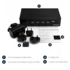 StarTech.com 4-Port DisplayPort-KVM-Switch – 4K 60 Hz – Einzelbildschirm – Dual-Port UHD DP 1.2 USB-KVM-Switch mit integriertem USB-2.0-Hub & Audio – Dell, HP, Apple, Lenovo – TAA-konform