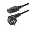 StarTech.com 1m Computer-Netzkabel, 18AWG, EU-Schuko auf C13 Netzkabel, 250V 10A, schwarzes Ersatz-Netzkabel, TV/Monitor-Netzkabel, Schuko CEE 7/7 auf IEC 60320 C13 Netzkabel - PC-Netzteilkabel