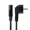 StarTech.com 1m Computer-Netzkabel, 18AWG, EU-Schuko auf C13 Netzkabel, 250V 10A, schwarzes Ersatz-Netzkabel, TV/Monitor-Netzkabel, Schuko CEE 7/7 auf IEC 60320 C13 Netzkabel - PC-Netzteilkabel