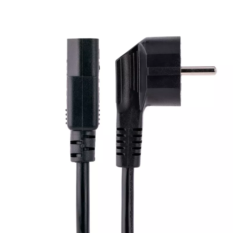 StarTech.com 1m Computer-Netzkabel, 18AWG, EU-Schuko auf C13 Netzkabel, 250V 10A, schwarzes Ersatz-Netzkabel, TV/Monitor-Netzkabel, Schuko CEE 7/7 auf IEC 60320 C13 Netzkabel - PC-Netzteilkabel