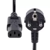 StarTech.com 1m Computer-Netzkabel, 18AWG, EU-Schuko auf C13 Netzkabel, 250V 10A, schwarzes Ersatz-Netzkabel, TV/Monitor-Netzkabel, Schuko CEE 7/7 auf IEC 60320 C13 Netzkabel - PC-Netzteilkabel