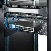 StarTech.com 2U Server-Rack-Einlegeboden – universelle belüftete Rack-Montage-Auslegerplatte für 19-Zoll-Netzwerkgeräterack und -schrank – robuste Stahlausführung – Tragfähigkeit 23 kg – 55,9 cm tiefer Boden, schwarz